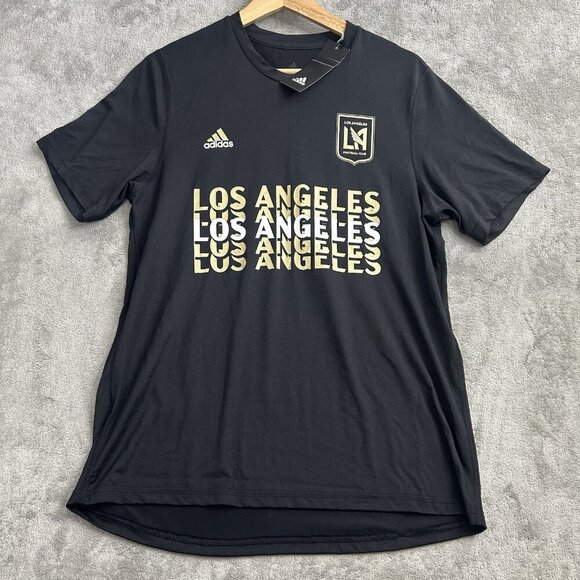 Adidas Shirt Men Medium LAFC Los Angeles FC Black Jersey Hook Soccer Creator Tee - Picture 1 of 12